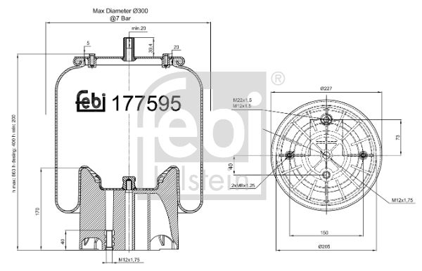 FEBI BILSTEIN 177595 Bellow, air suspension