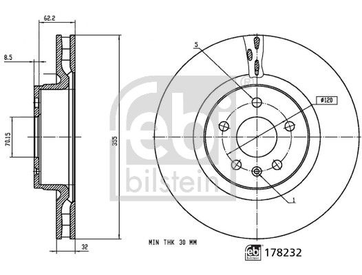 FEBI BILSTEIN 178232 Brake Disc