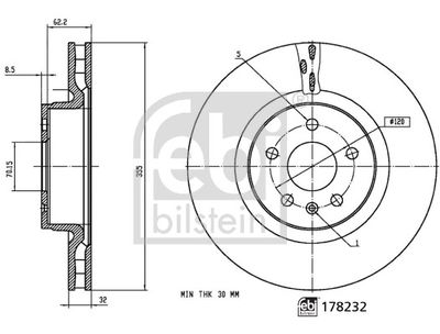 Brake Disc FEBI BILSTEIN 178232