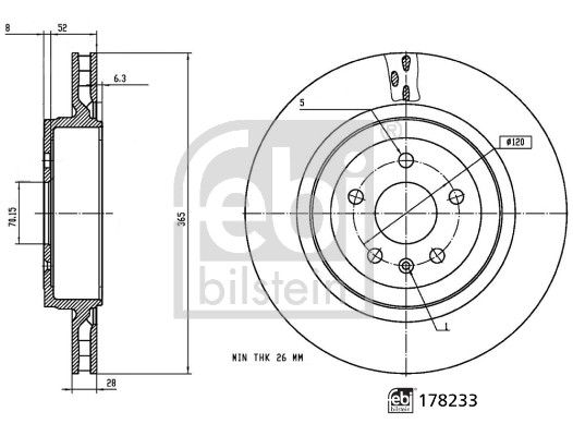 FEBI BILSTEIN 178233 Brake Disc