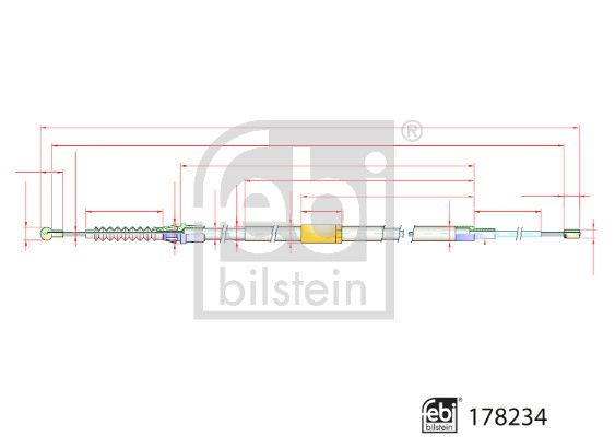 FEBI BILSTEIN 178234 Cable Pull, parking brake