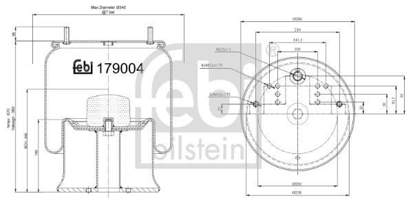 FEBI BILSTEIN 179004 Bellow, air suspension