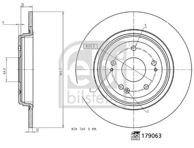 Brake Disc FEBI BILSTEIN 179063