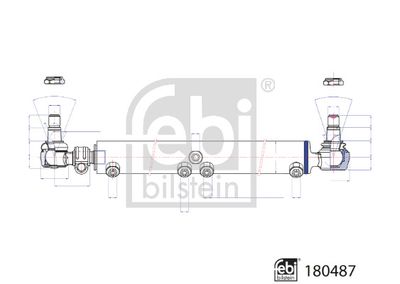 Slave Cylinder, power steering FEBI BILSTEIN 180487