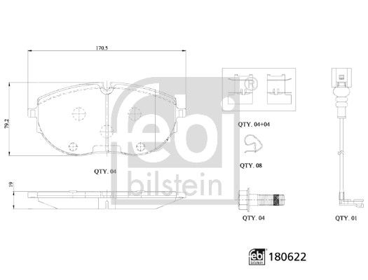 FEBI BILSTEIN 180622 Brake Pad Set, disc brake