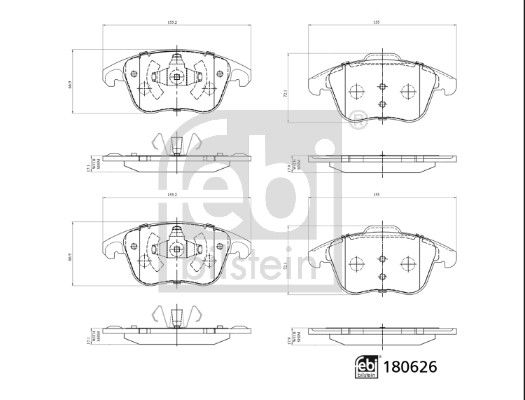 FEBI BILSTEIN 180626 Brake Pad Set, disc brake