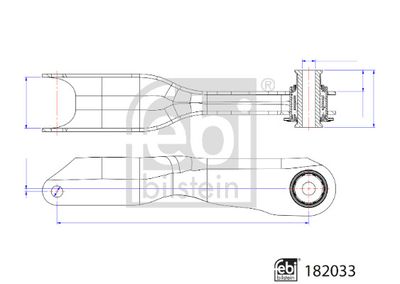Control/Trailing Arm, wheel suspension FEBI BILSTEIN 182033