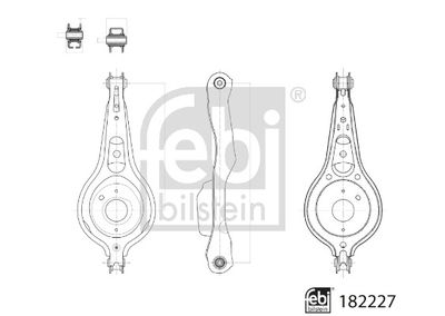 Control/Trailing Arm, wheel suspension FEBI BILSTEIN 182227