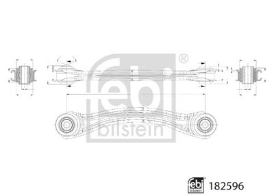 Control/Trailing Arm, wheel suspension FEBI BILSTEIN 182596
