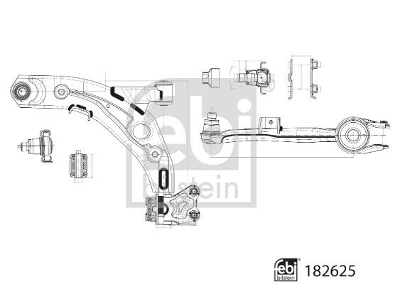 FEBI BILSTEIN 182625 Control/Trailing Arm, wheel suspension