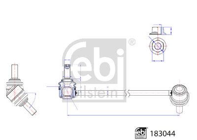 Link/Coupling Rod, stabiliser bar FEBI BILSTEIN 183044