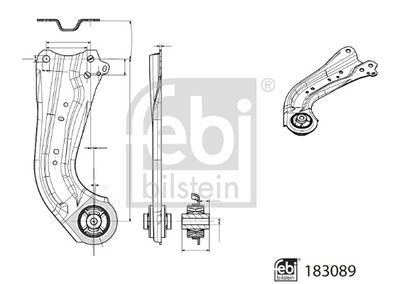 Control/Trailing Arm, wheel suspension FEBI BILSTEIN 183089