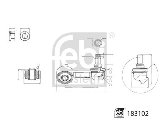 FEBI BILSTEIN 183102 Link/Coupling Rod, stabiliser bar