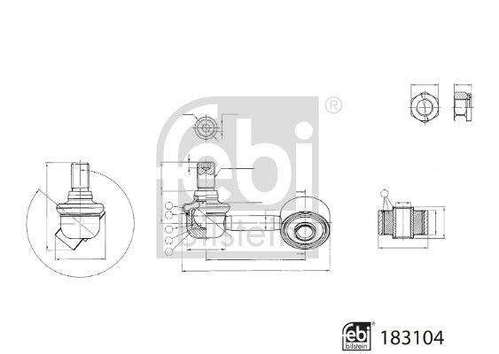 FEBI BILSTEIN 183104 Link/Coupling Rod, stabiliser bar