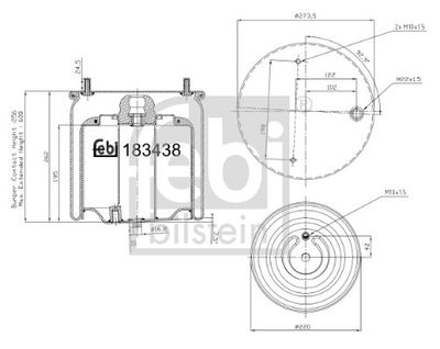 Bellow, air suspension FEBI BILSTEIN 183438