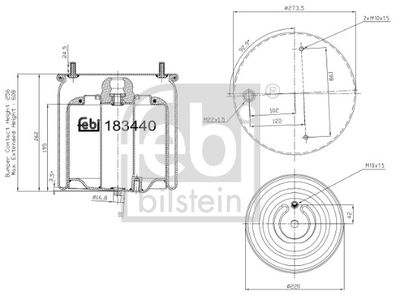 Bellow, air suspension FEBI BILSTEIN 183440