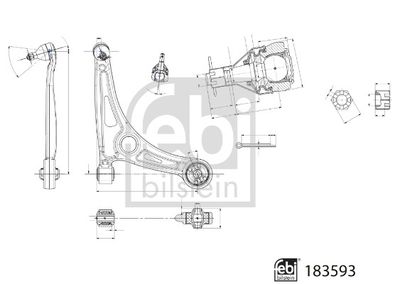 Control/Trailing Arm, wheel suspension FEBI BILSTEIN 183593