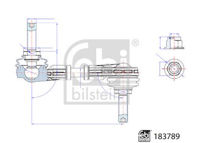 Link/Coupling Rod, stabiliser bar FEBI BILSTEIN 183789