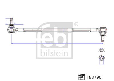 Link/Coupling Rod, stabiliser bar FEBI BILSTEIN 183790