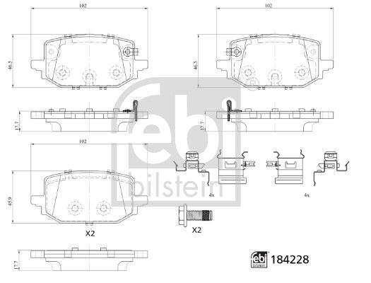 FEBI BILSTEIN 184228 Brake Pad Set, disc brake