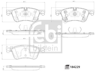 Brake Pad Set, disc brake FEBI BILSTEIN 184229