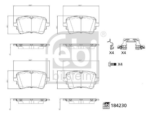 FEBI BILSTEIN 184230 Brake Pad Set, disc brake
