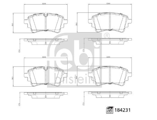 FEBI BILSTEIN 184231 Brake Pad Set, disc brake