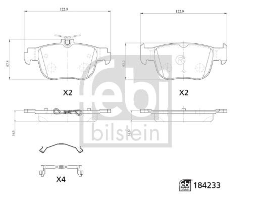 FEBI BILSTEIN 184233 Brake Pad Set, disc brake