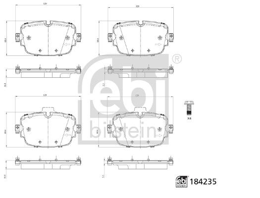FEBI BILSTEIN 184235 Brake Pad Set, disc brake