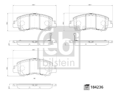 FEBI BILSTEIN 184236 Brake Pad Set, disc brake
