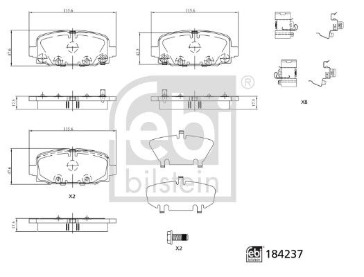 FEBI BILSTEIN 184237 Brake Pad Set, disc brake