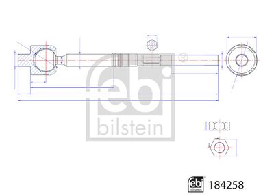 Inner Tie Rod FEBI BILSTEIN 184258