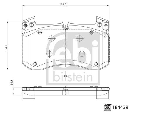 FEBI BILSTEIN 184439 Brake Pad Set, disc brake