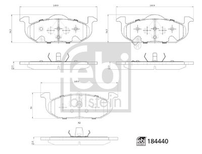 Brake Pad Set, disc brake FEBI BILSTEIN 184440