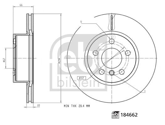 FEBI BILSTEIN 184662 Brake Disc