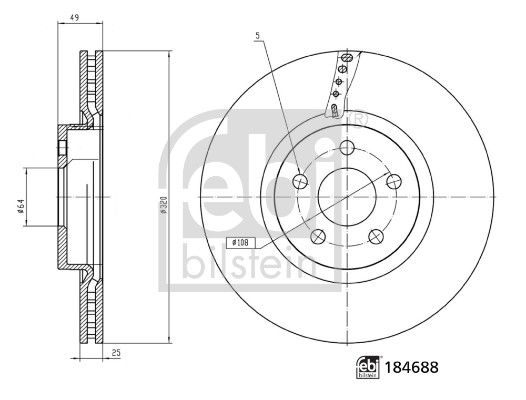 FEBI BILSTEIN 184688 Brake Disc