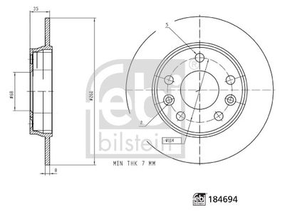 Brake Disc FEBI BILSTEIN 184694