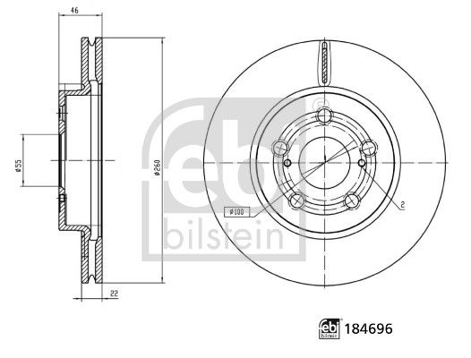 FEBI BILSTEIN 184696 Brake Disc