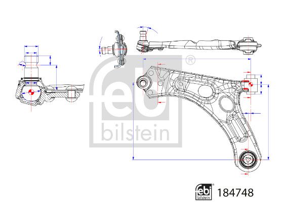 FEBI BILSTEIN 184748 Control/Trailing Arm, wheel suspension