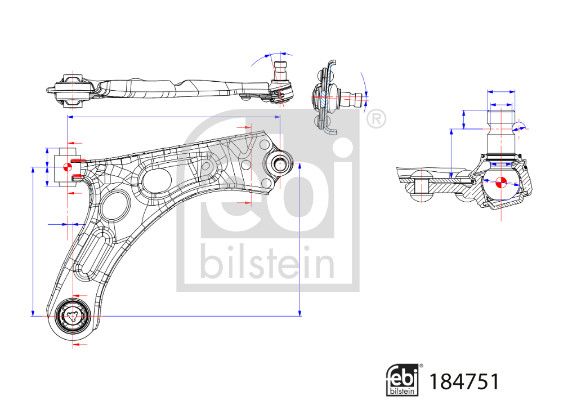 FEBI BILSTEIN 184751 Control/Trailing Arm, wheel suspension