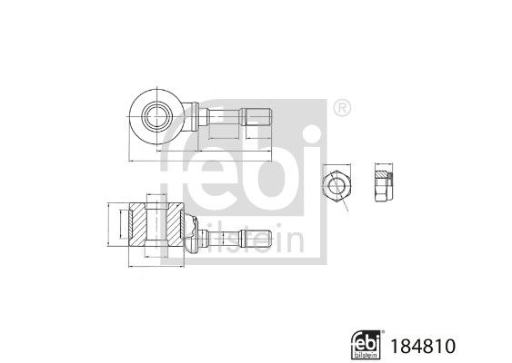 FEBI BILSTEIN 184810 Link/Coupling Rod, stabiliser bar
