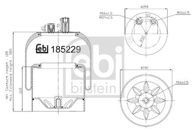 Bellow, air suspension FEBI BILSTEIN 185229
