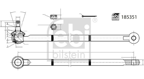 FEBI BILSTEIN 185351 Centre Rod Assembly