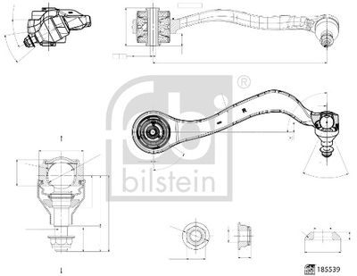 Control/Trailing Arm, wheel suspension FEBI BILSTEIN 185539