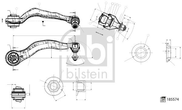 FEBI BILSTEIN 185574 Control/Trailing Arm, wheel suspension