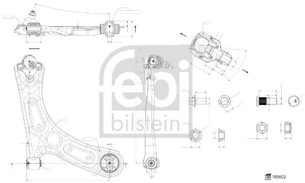 FEBI BILSTEIN 185602 Control/Trailing Arm, wheel suspension