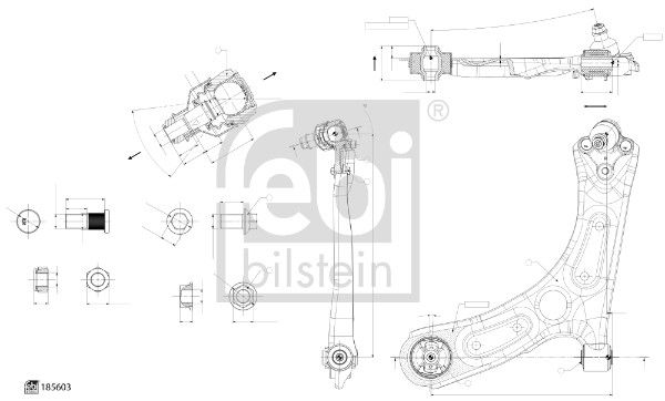 FEBI BILSTEIN 185603 Control/Trailing Arm, wheel suspension