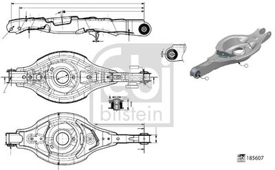 Control/Trailing Arm, wheel suspension FEBI BILSTEIN 185607