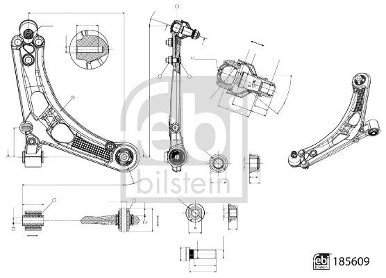 FEBI BILSTEIN 185609 Control/Trailing Arm, wheel suspension