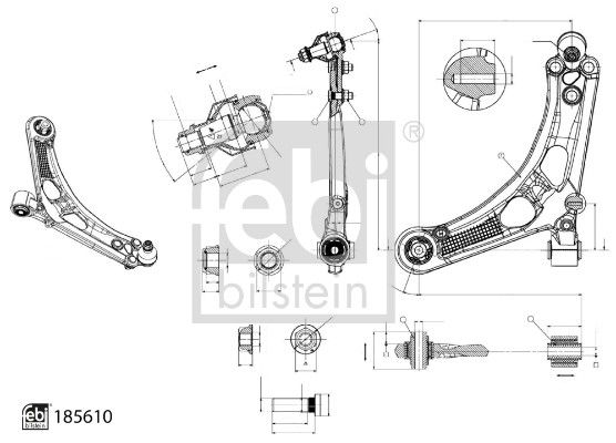 FEBI BILSTEIN 185610 Control/Trailing Arm, wheel suspension